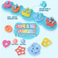 Baby Bath Toys, Mold Free Silcone Shape Sorting & Stacking Bath Toy Set With 20 Textured Floating Pieces, No Hole Design, Silico