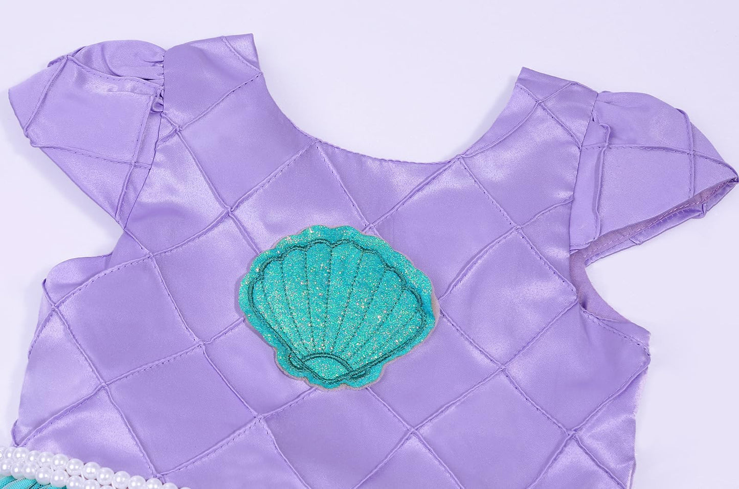 Gorkonpy Mermaid Costume Dress for Girls Light Up Princess Dresses Birthday Halloween Party Dress Up for Girls (7-8 Years)