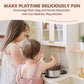 Tiny Land Large White Wooden Play Kitchen Set for Kids with Storage, Features & Gifts for Ages 3+