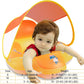 Myir Jun Baby Pool Float With Canopy, Inflatable Baby Pool Float Toddler Float Children Baby Float For Pool Baby Swim Trainer Toddler Swim Float (Orange, S,Float With Canopy)