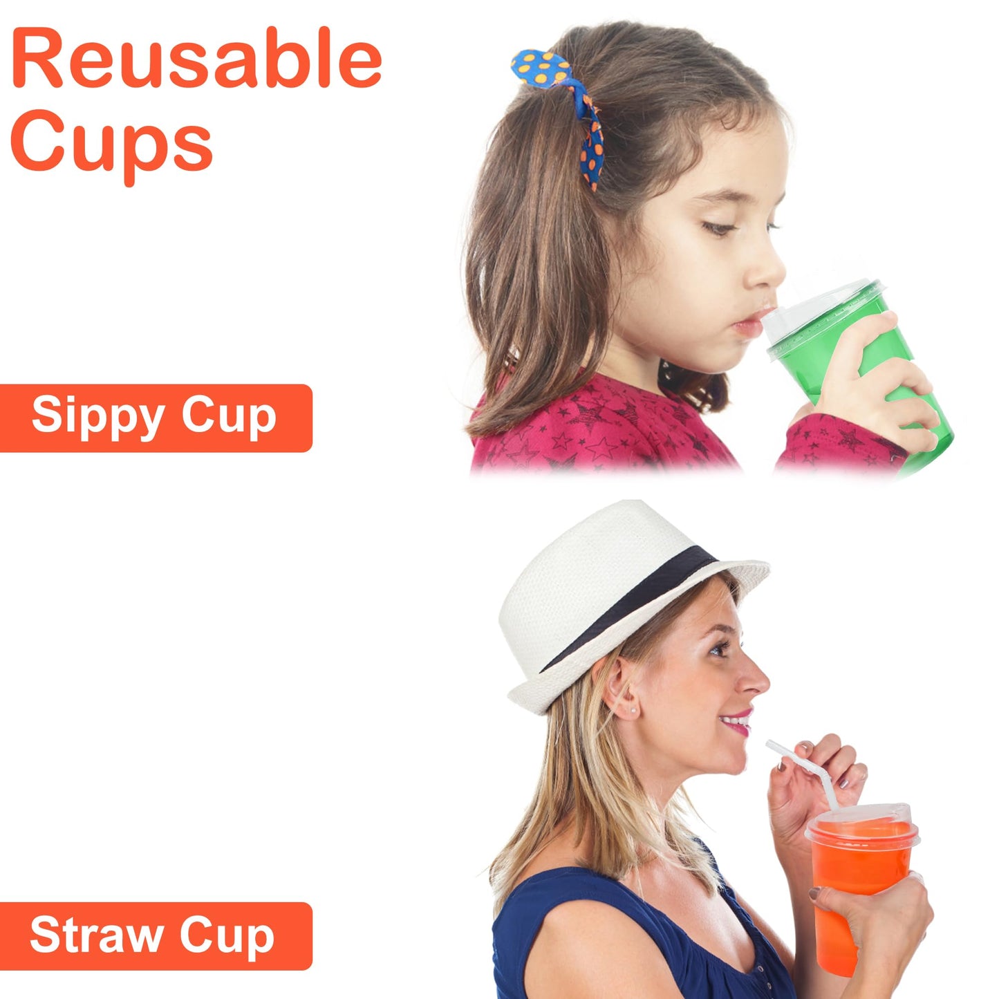 L LIKED 12 Oz Kids Sippy Cups, 4 Colours Assorted Total 20 Count Spill Proof Reusable Cups, BPA-Free, Perfect for Party
