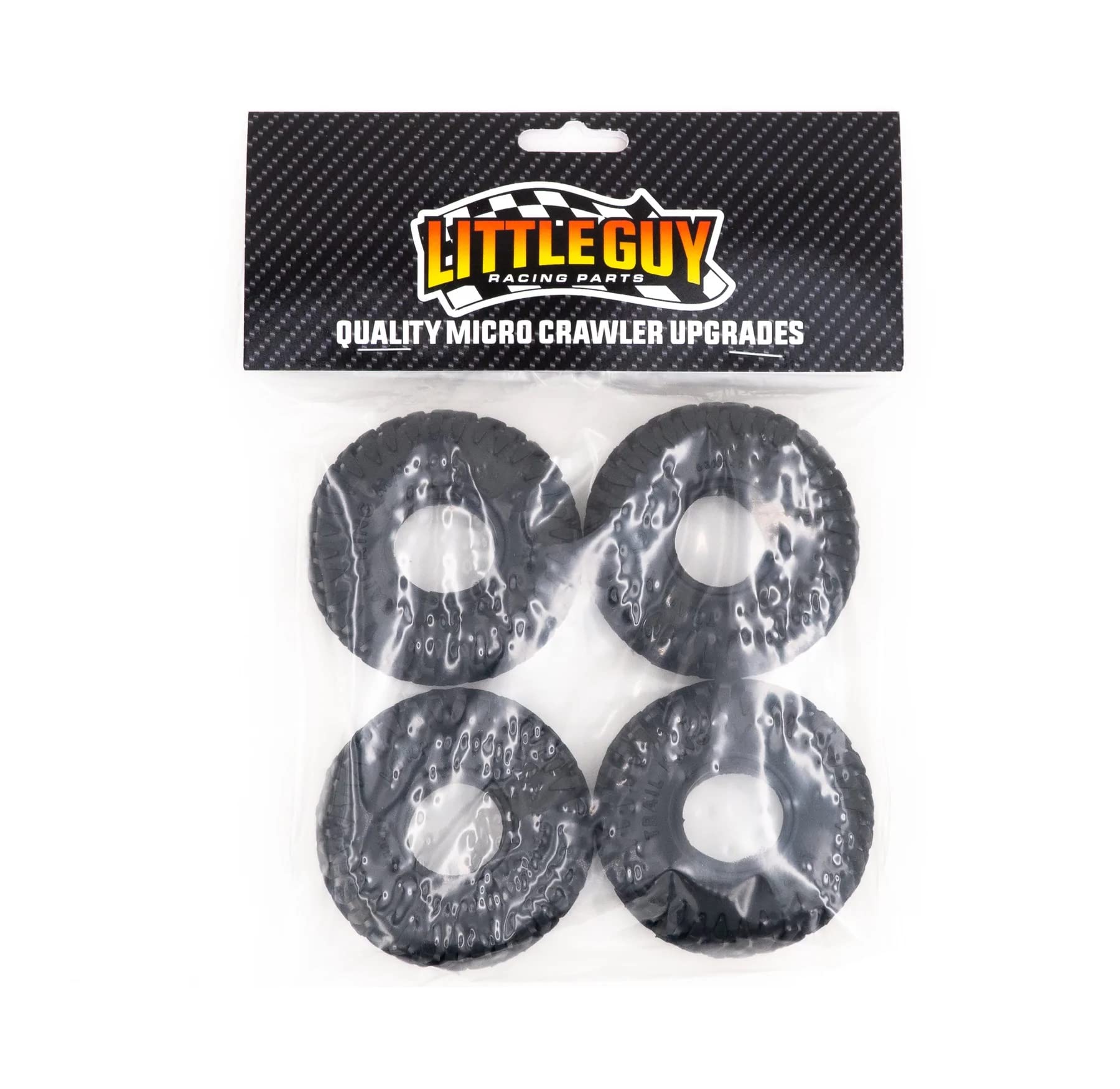 Little Guy Racing Swamp King M/T (64mm) 1.0 Inch Tires Compatible with 1/24 RC Axial SCX24, RGT, Element, Enduro, URUAV (4 Tires