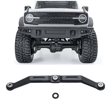 RCLIONS Aluminum Steering Link for 1/18th TRX4M RC Crawler Car Upgrades (Black)