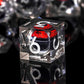 Role dice Beholder's Dragon Eye DND Dice Set, Liquid Core Cat Eye Sharp Edged Resin Dice for Dungeons and Dragons,7pcs RPG Polyh