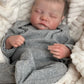 Fockof Realistic Reborn Baby Dolls Girl 17-Inch Soft Vinyl Lifelike Real Life Baby Dolls Babe Reborn Accessories For 3+ Years Old (Gray)