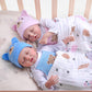 Adfo Lifelike Reborn Baby Dolls Twins, 17 Inch Soft Vinyl Baby Dolls Realistic Newborn Real Life Baby Boy Girl Dolls With Clothe