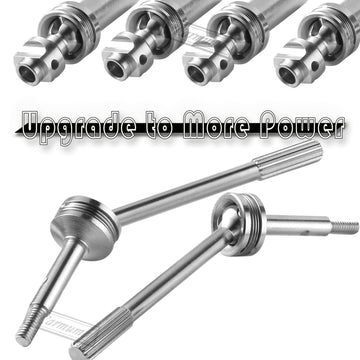 Rcarmumb Upgrades Part Drive Shaft CVD for 1/10 Slash 4X4/Stampede 4X4/Rustler 4X4/Hoss 4X4 RC 4WD,4PCS Front Rear Stainless Ste