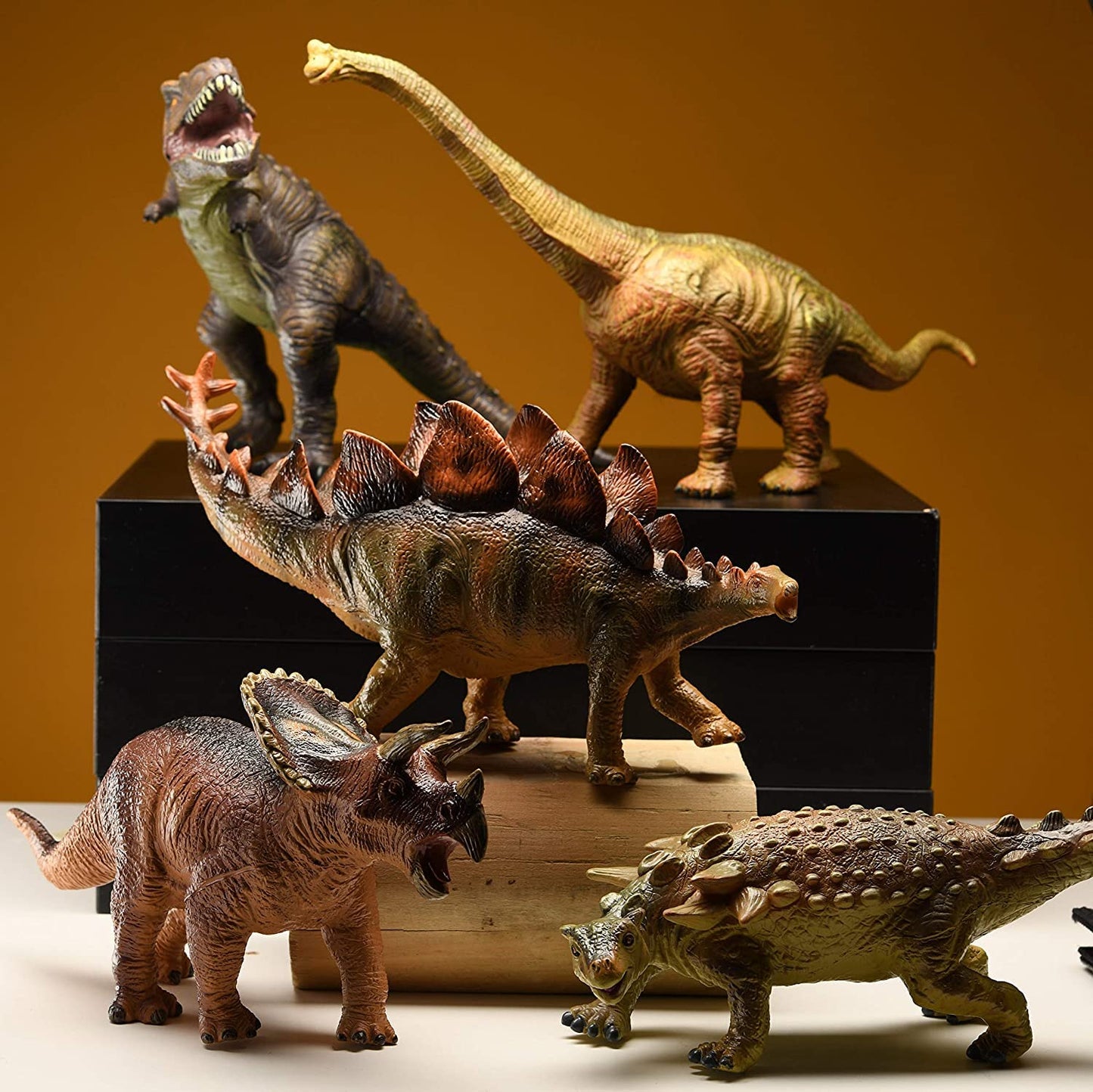 Prextex Jumbo Dinosaur Toys Set - 5 Pcs Large, Realistic Dinosaur Toys For Kids - Lifelike Dinosaur Toys Figures For Play And Le