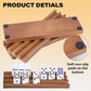 Wooden Domino Racks Set Of 4 Pcs, Wood Domino Tiles Trays, Domino Holders Organizer For Mexican Train And Other Domino Games-Dom