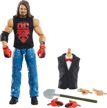 Mattel ?Aj Styles Wrestlemania Elite Collection Action Figure With Entrance Shirt & Vince Mcmahon Build-A-Figure Pieces, 6-In / 15.24-Cm Posable Collectible Gift For Fans Ages 8 Years Old & Up