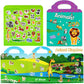 Reusable Sticker Books For Kids, 3 Sets Travel Removable Toddler Sticker Books For 2 3 4 5 Year Old Girls Boys Birthday Gifts Educational Learning Toys For Age 2-4 - Farm & Zoo Animal, Vehicle