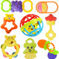 BarodianS Multicolor 7 Rattle & 1 Teether Toy Set For Baby  Sensory Development, Early Learning|