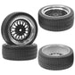ShareGoo RC 1/10 On Road Tires & Wheel 12mm Hex Plastics Rims Compatible with Tamiya TT01 TT02 Kyosho Sakura D3 Traxxas 4Tec 2.0