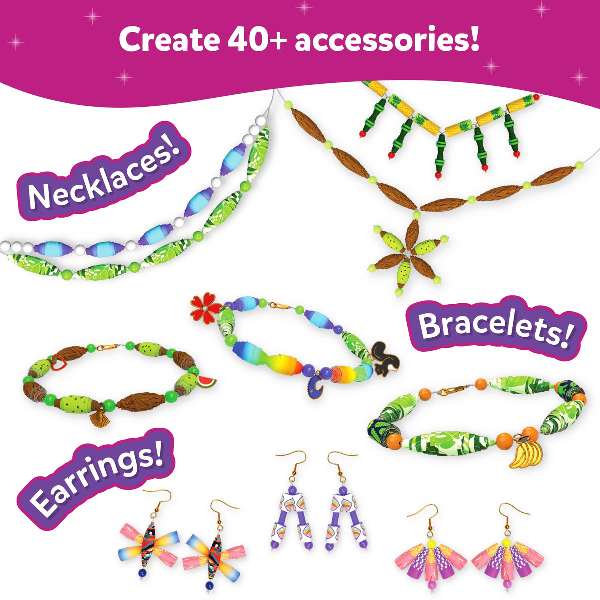String Roll Up Activity Skillmatics Craft Activity - Roll-up Beads Tropical Paradise DIY Kit ...