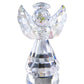 Hdcrystalgifts 3Inch Crystal Guardian Angel Figurine Paperweight Decor Glass Angel Statue Ornaments Art Collectible Gift For Women (Clear)