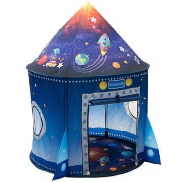 Willingheart Rocket Ship Play Tent For Kids, Astronaut Spaceship Space Themed Pretend Playhouse Indoor Outdoor Games Party Children Pop Up Foldable Tent Birthday Toy For Boys Girls Toddler Baby