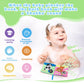 5Pcs Baby Bath Books For Toddlers Learning The Names Of Animals, Fruits, Vegetables, Transportation, Colorful Patterns, Non-Toxi