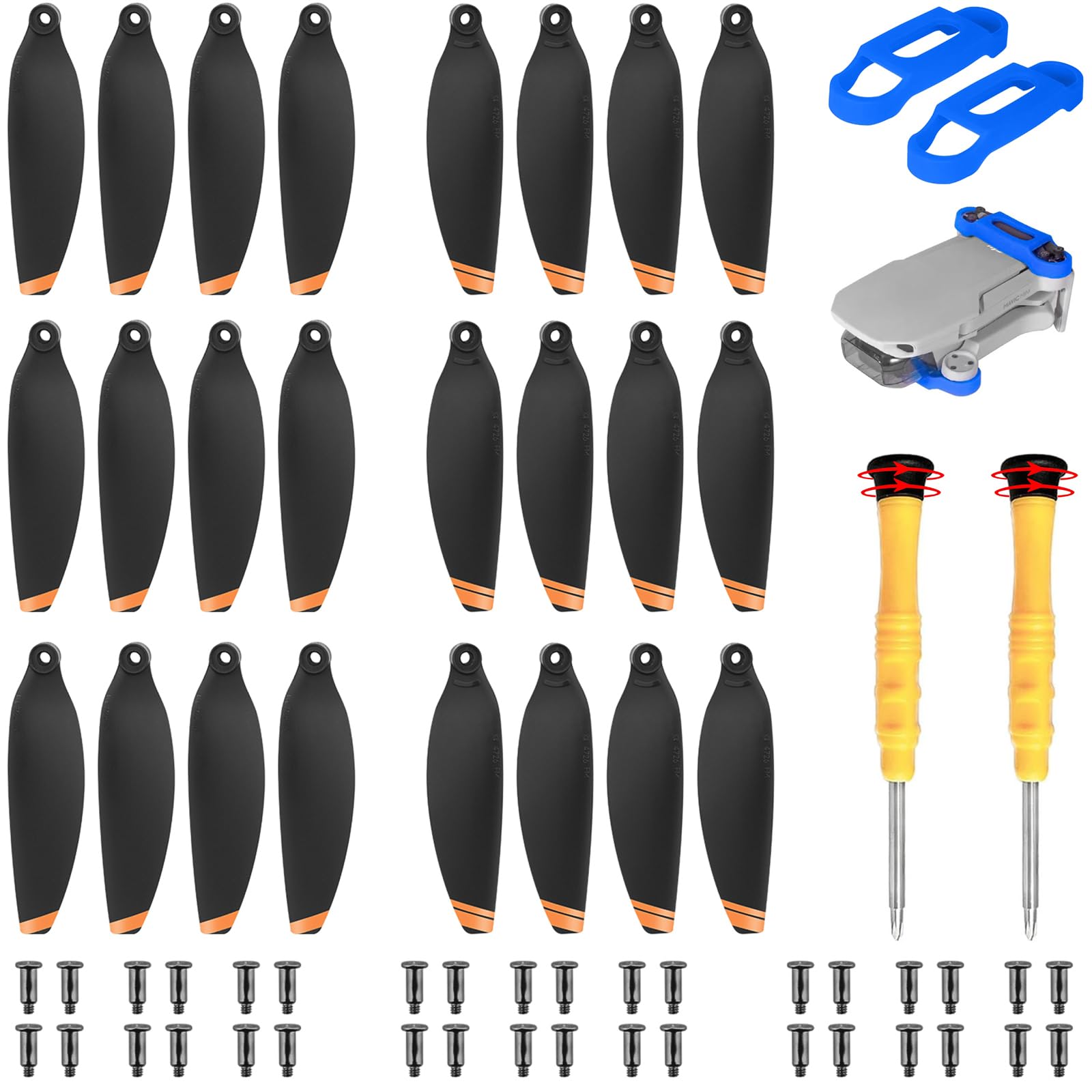 24Pcs Propellers Blades for DJI Mini 2, Mini 2 SE & Mini SE, Replacement Low-Noise and Quick-Release Props Wings Compatible with