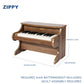 Zippy Kids Piano Keyboard, 25 Keys Digital Piano For Kids, Mini Music Educational Instrument Toy, Wood Piano For Toddlers Girls