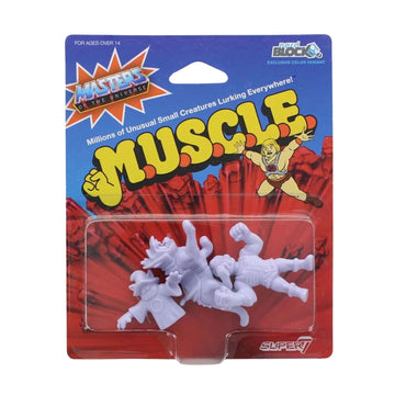 Masters of the Universe M.U.S.C.L.E. Mini Figure 3-Pack: Orko  Battlecat  Fisto