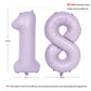 40 In Matte Purple Number Balloons Helium Foil Mylar Balloon Birthday Party Banquet Decoration Digital 18