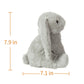 Apricot Lamb Toys Plush Grey Bunny Rabbit Stuffed Animal With Fluffy Soft Ears (Grey Bunny, 8 Inches)