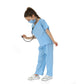 Lingway Toys Kids Blue Cotton Dr.Scrubs Costume Soft Material Realistic Suit For Children'S Pretend Play 6-8Years