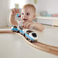 Hape Intercity Train Toy Set, 7 Pack with Magnetic Carriages, 10.63" x 1.5" x 1.97", Multicolor, Includes Passenger & Driver Figur
