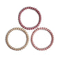 Mushie Pearl Teether Bracelet | 3-Pack (Linen/Peony/Pale Pink)