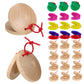 Excluzo 24Pcs Castanets Baby Instruments Baby Tots Developmental Toys Early Education Toys Rattle Kids Finger Castanets Toys Pla
