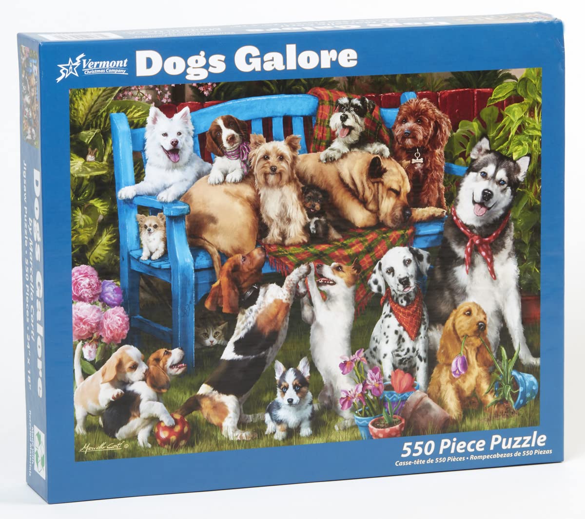 Vermont Christmas Company Dogs Galore Jigsaw Puzzle 550 Piece
