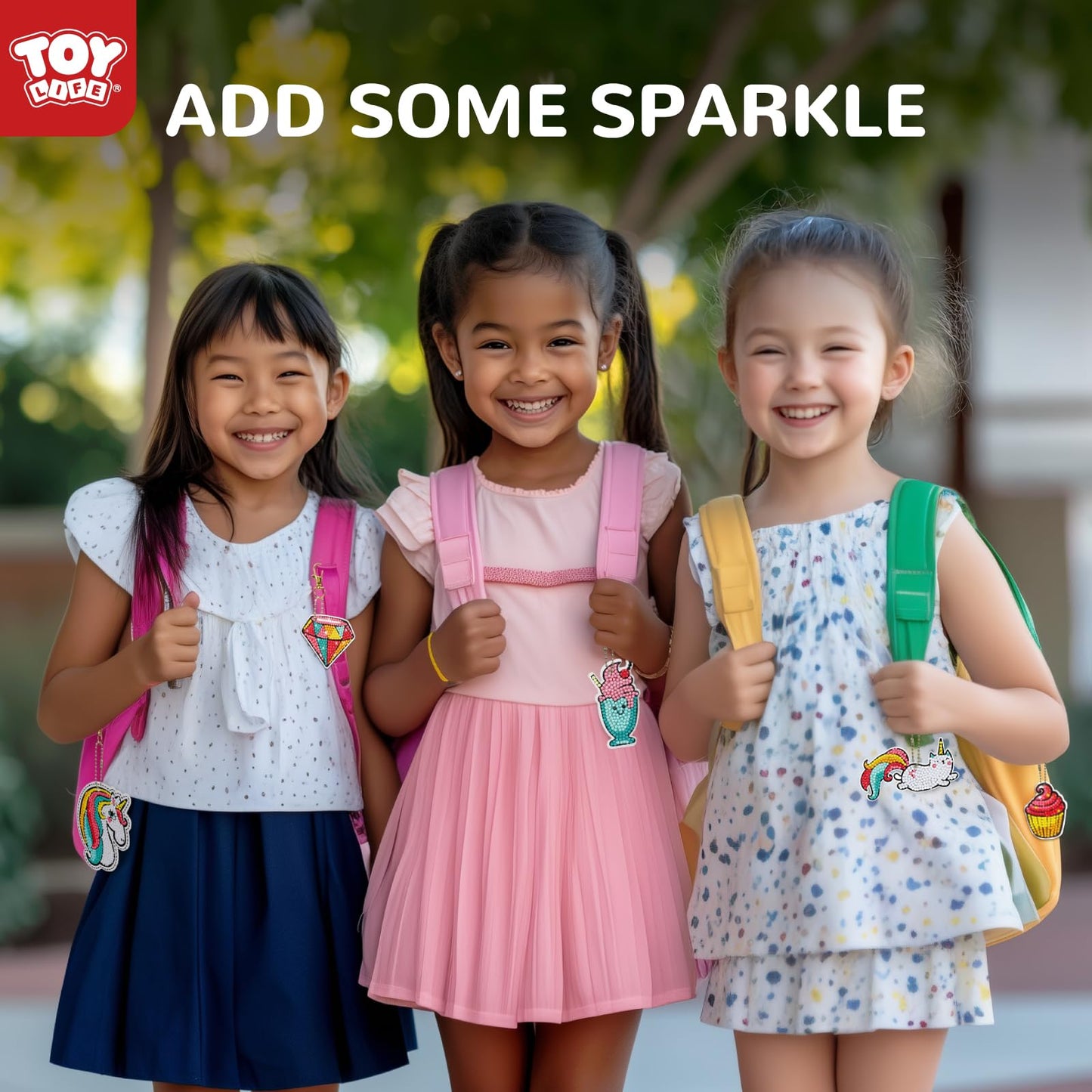 TOY Life Diamond Art Kits for Kids with Keychains, Unicorn Diamond Painting Kits for Kids, Gem Art Diamond Dots for Girls Age 8-