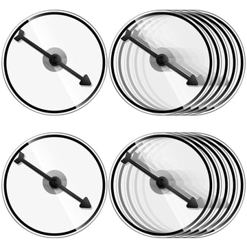 Chivao 10 Sets Game Spinner Wheel Blank Erasable Math Game Spinner Board With Plastic Rotating Arrows For Prizes(4 X 4 Inch)