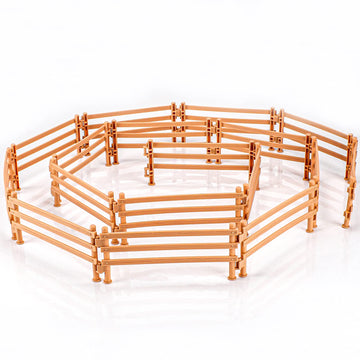 Lc Joycre 40Pcs Corral Fence Toy Accessories Panel Set Farm Corral Fence With Gate Horse Paddock Barn Farm Animals For Toddlers 