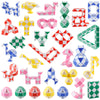 Ganowo 30 Pack Party favor, Medium Fidget Snake Cube Twist Puzzle Toys for Kids Teens Stocking Stuffers Bulk Birthday Party Supp