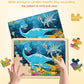 Puzzles For Kids Ages 4-6, 4 Pack Wooden Jigsaw Puzzles With 24 Pieces Each, Dinosaur Puzzle Preschool Educational Learning Toys