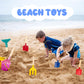 Meidayai Beach Toys, 6 Pcs Kids Gardening Set, 8'' Kid Metal Sand Toys Sandbox Toys With Sturdy Wooden Handle, Children Beach Sa