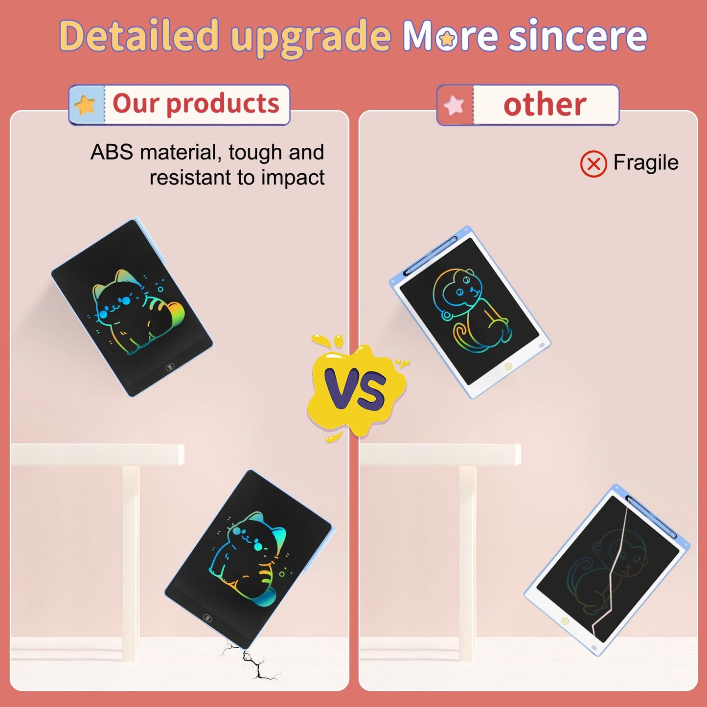 16 Inch Lcd Writing Tablet For Kids Adults,Colorful Drawing Pad Doodle Board School Supplies Toys For Girls Boys 3 4 5 6 7 8 Yea