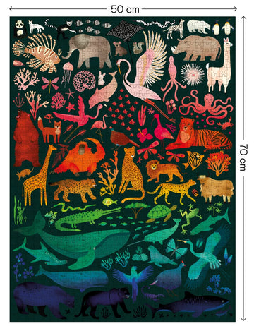 Elena Essex 1000 Piece Jigsaw Puzzle - Rainbow Kingdom, Cardstock, 20 x 28 inches