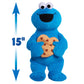Just Play Sesame Street Sweet Love 15-Inch Large Plush Cookie Monster Stuffed Animal, Blue, Soft Plushie, Kids Toys For Ages 18 Month