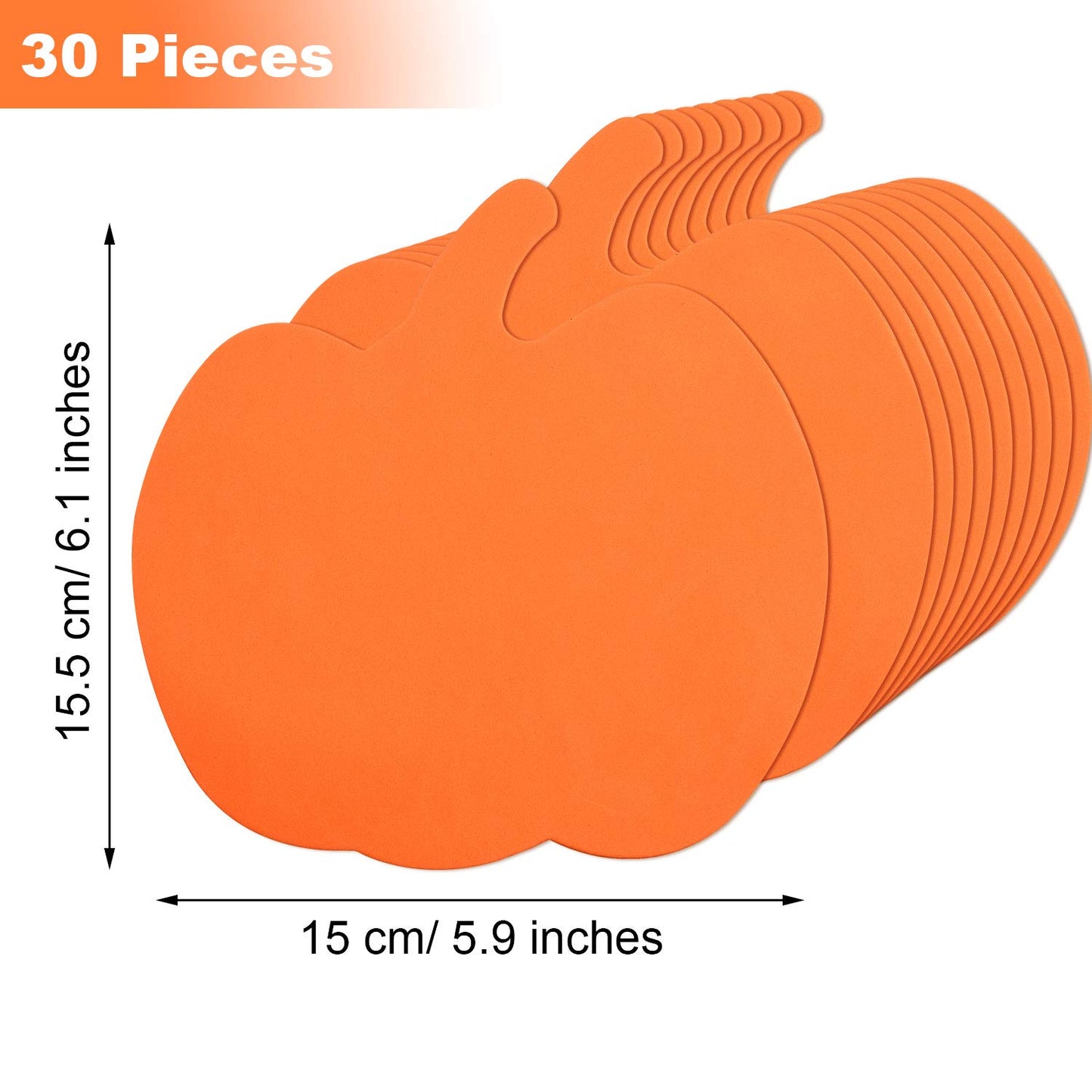 Outus 30 Pieces Foam Halloween Pumpkins Foam Pumpkin Shapes Halloween Craft Kit