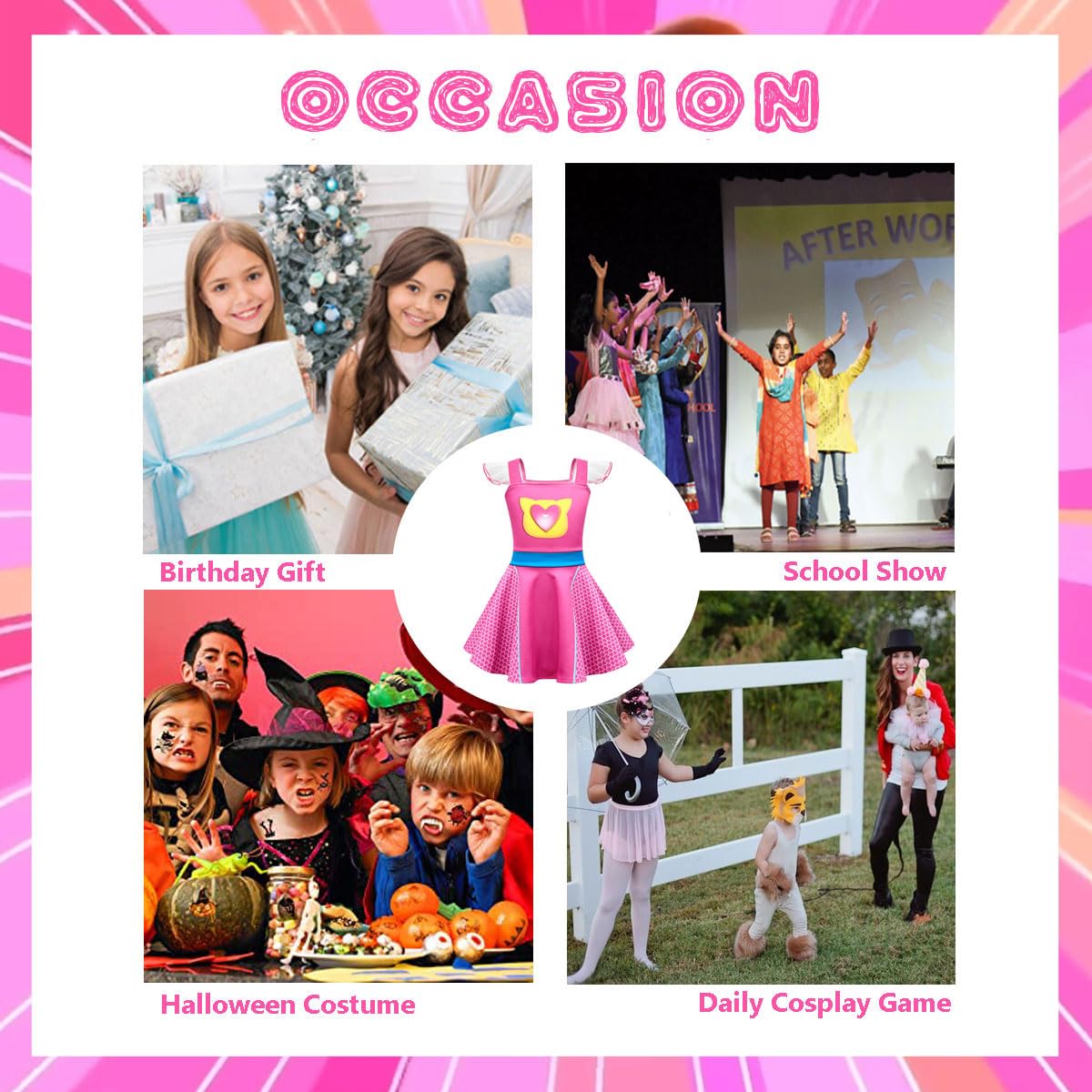 Agribazaar Flutter Sleeve Dress Daily Clothes Party Dresses Summer Skirt Soft Wear Halloween Outfits 5T 6T