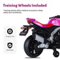 Tcaraiwen 12V Kids Ride On Motorcycle, Electric Kids Moped, Battery Powered Motorcycle For 3-5 Years Old, Pink