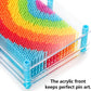 Hacaroa 3 Pack 3D Pin Art Toy, Rainbow Plastic Pin Art Board Sensory Toys, Pin Impression Sculpture Needle Toy For Autistic Children, Kids, Adults, 3 Sizes