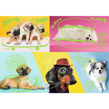 Trefl 1000 Piece Jigsaw Puzzle  Far Out Dogs
