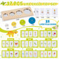 Montessori Wooden Circle Puzzle With Knob,Montessori Toys For 12-18 Months-Mirror Peekaboo Peg Board With 32 Cards For 8 Life Cy