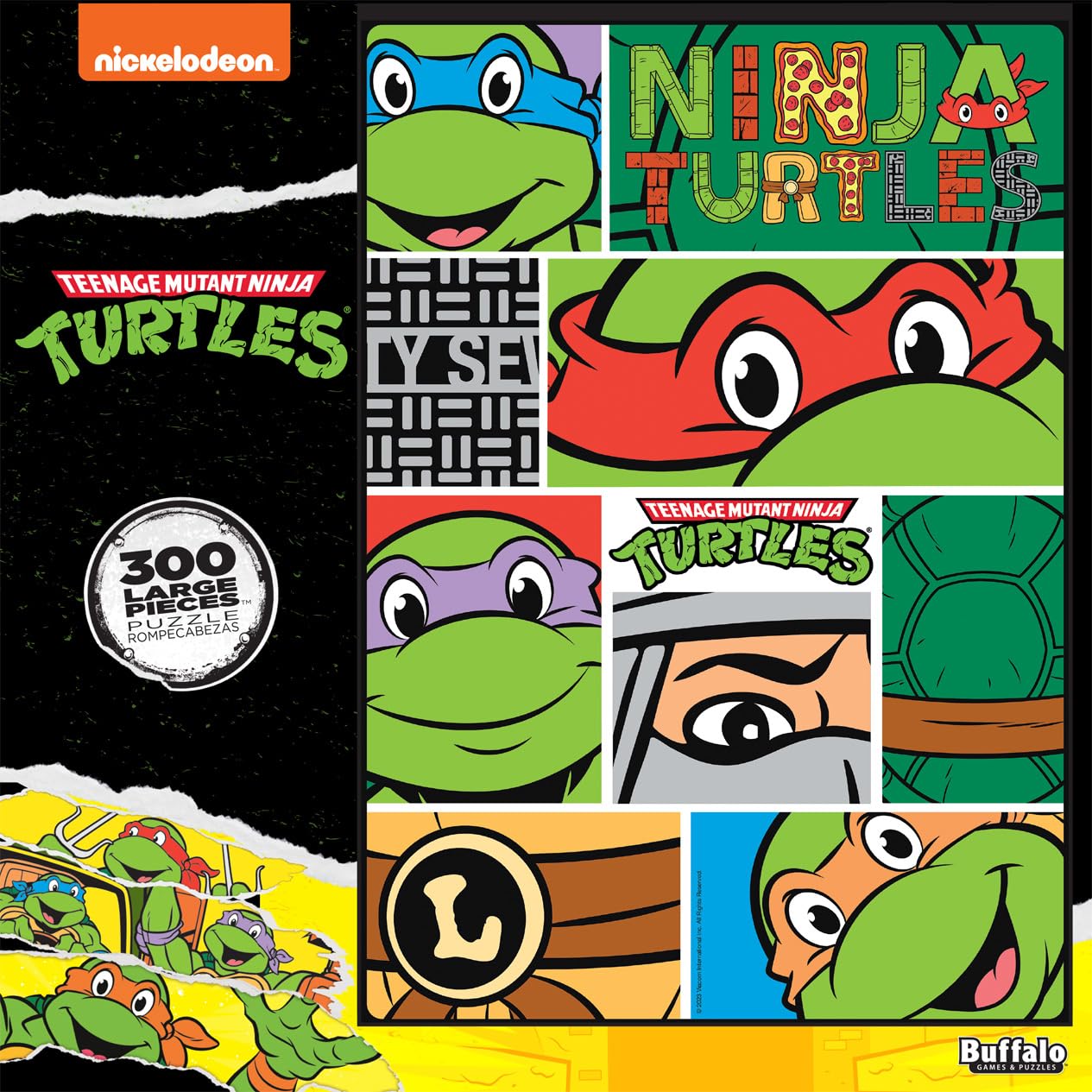Buffalo Games - Viacom - Tmnt Closeups - 300 Piece Jigsaw Puzzle For Adults -Challenging Puzzle Perfect For Game Nights - Finished Size Is 21.25 X 15.00