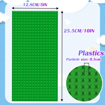 Tormen 10X5 Inch Classic Baseplates, Building Bricks Plates Compatible For Major Brands, Ideal For Kids 6+ & Stem Activities, In