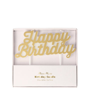 Meri Meri Happy Birthday Text Candle (Pack of 1), Unscented Meri Meri Birthday Candles