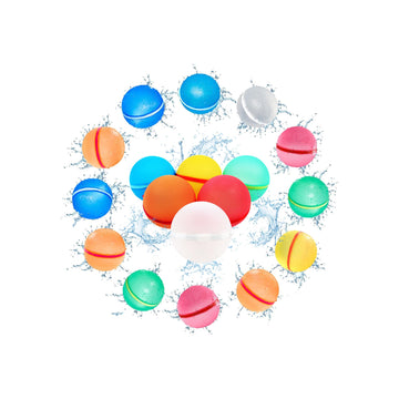 Vxcellent Live Life 16Pcs Magnetic Reusable Water Balloons, Reusable Water Balloons For Kids, Summer Water Toys, Water Slide Wip